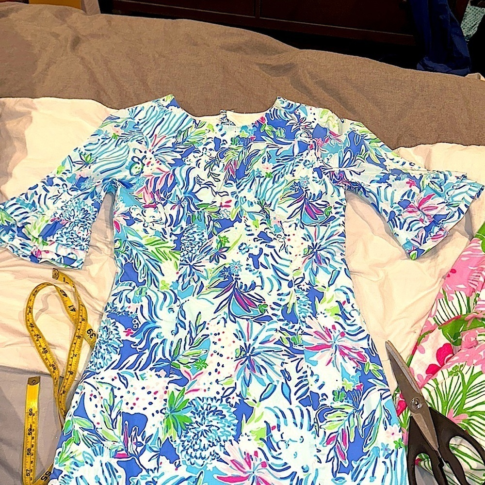 💙🩵Lilly Pulitzer Fiesta Stretch Dress Coastal Blue dress size 00 - Picture 5 of 17
